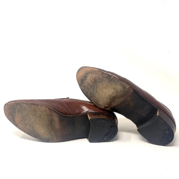 Florsheim‎ Imperial Cognac Brown Leather Apron Toe Loafers Casual Shoes Mens 9 - Picture 5 of 9